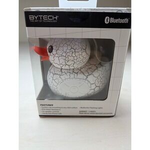 Bytech Ducky Bluetooth Speaker Water Resistant IPX4 White Crackle Suction Cup